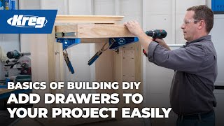 Add Drawers To Your Project Easily  Basics of Building DIY [upl. by Mandeville]