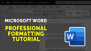 Microsoft Word Professional Formatting Tutorial [upl. by Squire]