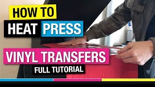 How to Heat Press Heat Transfer Vinyl HTV [upl. by Keithley506]