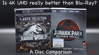 4K UHD vs BluRay Disc  A Jurassic Park Comparison [upl. by Eceinhoj]