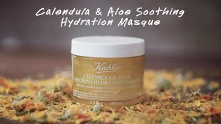 How to Apply Kiehls Calendula amp Aloe Soothing Hydration Mask [upl. by Athelstan]