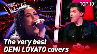 TOP 10  BEST DEMI LOVATO covers in The Voice [upl. by Nnywg548]