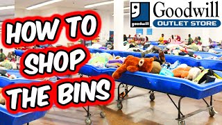 How To Shop The Bins  Tips for Shopping at The Goodwill Outlet  Thrift for Profit  Reselling [upl. by Leyes442]