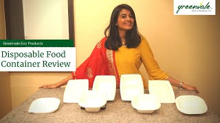 Disposable Food Container Review  Biodegradable Food Containers  Sugarcane Bagasse Paper Products [upl. by Anderer]