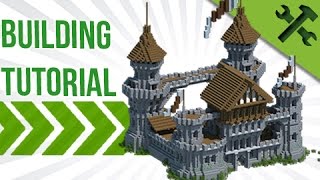 Minecraft How to Build A Medieval Castle  Build Tutorial [upl. by Elocen]