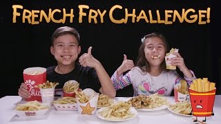 FRENCH FRY CHALLENGE w Homemade Zucchini Fries Prank [upl. by Samale]