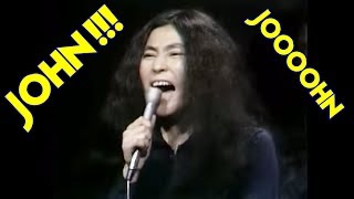 Yoko Ono screaming insanely in the studio  JOOOOHN [upl. by Cassandry527]