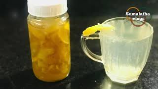 How to make Honey Citron Tea or quotYujachaquot KOREAN HONEY CITRON TEA by Sumalatha vlogs [upl. by Latin]