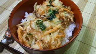 【HD】 How to make Kakiagedon かき揚げ丼 [upl. by Palua]