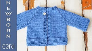 How to knit a Newborn Cardigan for beginners  Part 1 [upl. by Allisirp204]