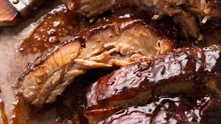 Oven Pork Ribs with sticky Barbecue Sauce [upl. by Wagstaff]