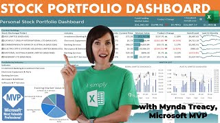 Excel Stock Portfolio Dashboard  FREE File Download [upl. by Norrabal]