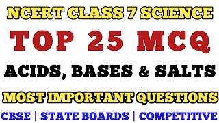 Best MCQ Class 7 Acids Bases amp Salts Full Chapter  Science Chapter 5 NCERT MCQ  Class 7 Science [upl. by Iggep570]