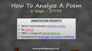 How To Analyse A Poem [upl. by Kienan922]