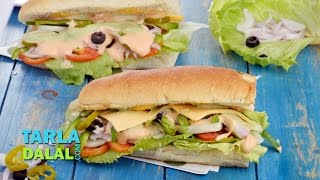 Veg Sub Sandwich Recipe by Tarla Dalal [upl. by Lole]