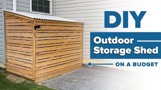 DIY Outdoor Storage Shed  On a Budget [upl. by Hawger]