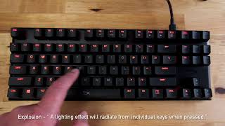 Kingston HyperX Alloy FPS Pro Keyboard  LED Lighting Modes [upl. by Elleahcim331]