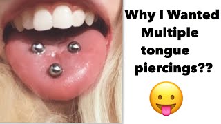 My Multiple Tongue Piercings  Swelling  Healing  Why [upl. by Je]