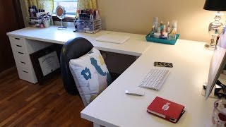 IKEA Desks amp Office Makeover [upl. by Nolie]