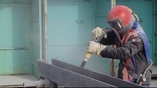 SandBlasting  metal construction [upl. by Beatriz]