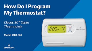 Classic 80 Series  1F80361  How Do I Program My Thermostat [upl. by Paxton]