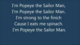 Popeye the sailor man lyrics [upl. by Rim169]