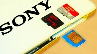 Sony Xperia Z2 Micro SD  Sim Card Install Setup Format [upl. by Panaggio]