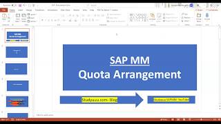 SAP MMQuota arrangement configuration for business process Full overview explanation [upl. by Rhyner]