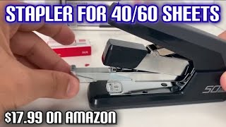 Effortless Desktop Stapler 4050 Sheet Capacity One Finger Touch Stapling [upl. by Ursa658]