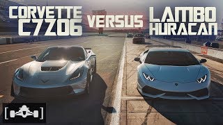 Corvette C7 Z06 vs Lamborghini Huracan LP6104  Roll Race [upl. by Thorma476]