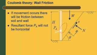 CE 540 Mod 23 Coulomb Earth Pressure [upl. by Fredra]