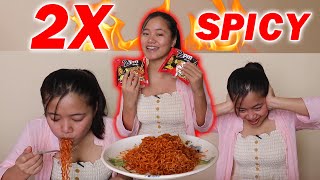 2X Spicy Noodles Challenge  Sooneeta Vlog [upl. by Erdnuaed362]