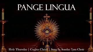 Pange Lingua  Catholic Hymn amp Chant  Holy ThursdayCorpus Christi  Latin w English translation [upl. by Okemak]