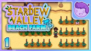 Stardew Valley 15 Beach Farm Playthrough PART 1  Beans on the Beachfront [upl. by Ettevad]