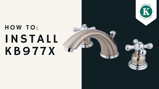 How to Install a Kingston Brass KB977X Victoria Widespread Lavatory Faucet [upl. by Annawaj]