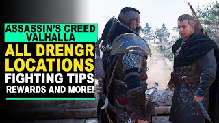 Assassins Creed Valhalla  ALL DRENGR LOCATIONS  Fighting Tips and More [upl. by Nonnel]