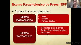 Exame Parasitológico de Fezes EPF parte 1 [upl. by Lawton]