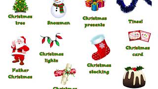 Anglais Christmas vocabulary [upl. by Flory]