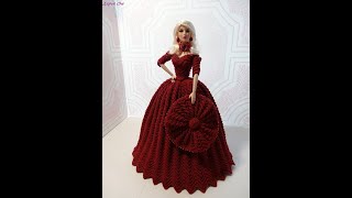 robe crochet pour barbie [upl. by Burrows882]