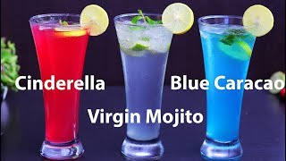 Cinderella Mocktail  Virgin Mojito  Blue Curacao [upl. by Lorenz]