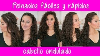 PEINADOS FÁCILES Y RÁPIDOS PARA CABELLO RIZADO CHINO U ONDULADO Fabi Ortiz [upl. by Brunn]