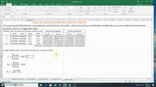 Índice de precios de Laspeyres Paasche y Fisher [upl. by Aneek]
