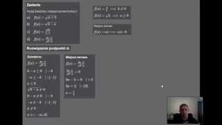 Funkcje  Dziedzina i miejsce zerowe funkcji  zadania z pierwiastkiem [upl. by Selim]
