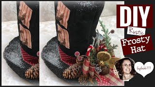 Christmas Series 2019  DIY Christmas Craft  Rustic Fabric Frosty Hat [upl. by Dhumma241]