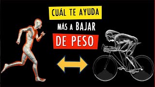 ¿Cuál QUEMA MÁS CALORÍAS 🔥 CORRER vs BICICLETA [upl. by Ellenig852]