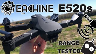 Eachine E520s GPS Camera Drone Range Test amp Review [upl. by Rizan]