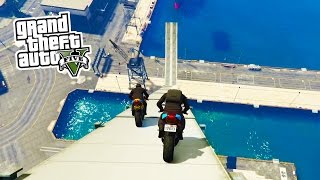 GTA 5 Online  BIKE STUNTS Epic Bike Tricks amp Stunts in GTA Online GTA 5 PS4 Gameplay [upl. by Blanka]