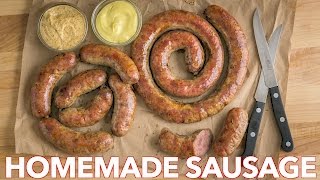 Dinner How To Make Homemade Sausage Kielbasa  Natashas Kitchen [upl. by Sidoney]