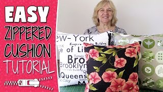 EASY Zippered Cushion Cover Tutorial [upl. by Konstanze269]