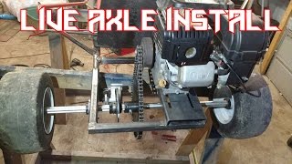 Predator 212 Go Kart Live Axle Install [upl. by Anirb]